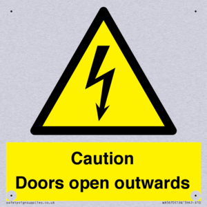 Caution Doors open outwards